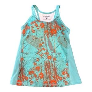 Brooks for Women size XS scoop neck Racerback Built-in-bra Tank top Floral